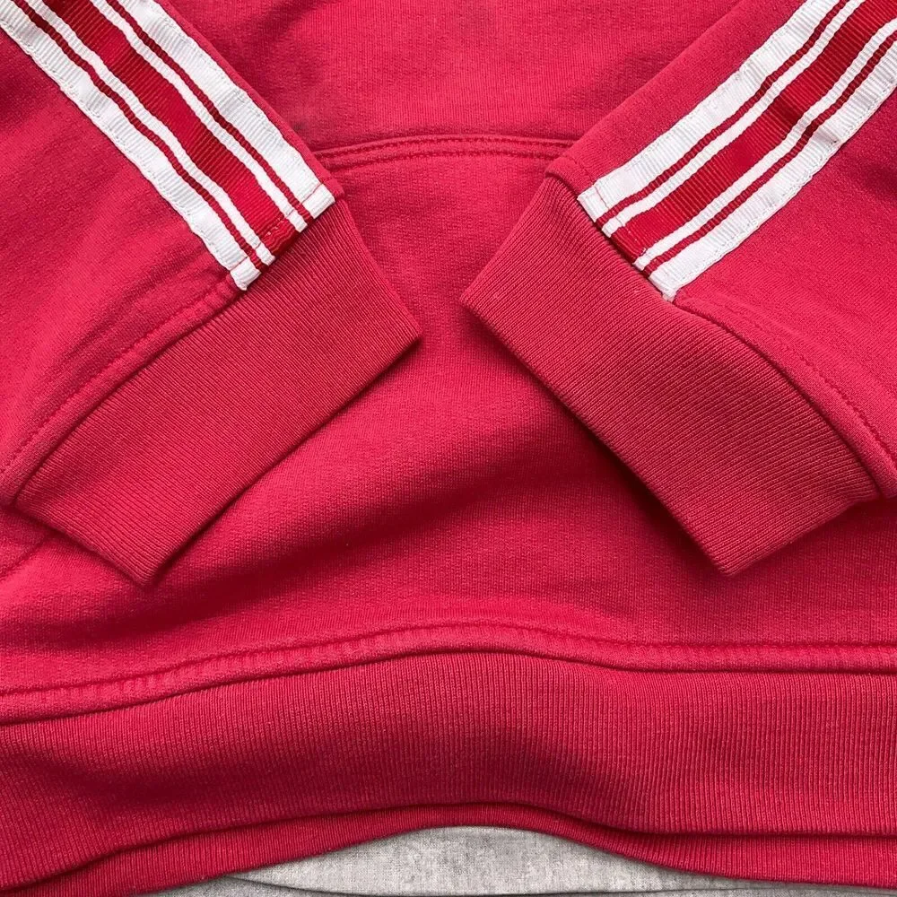 Jordan Hoodie Men‎ Large Red White Stitched Twill Stripe Pullover Basketball